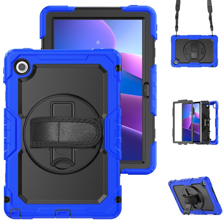 Silicone Hybrid PC Tablet Case with Shoulder Strap, For Lenovo Tab K9 / Tab One, For Lenovo Tab 10.1 / ZhaoYang K10c, For Lenovo Tab M8 4th Gen, For Lenovo Tab M9
