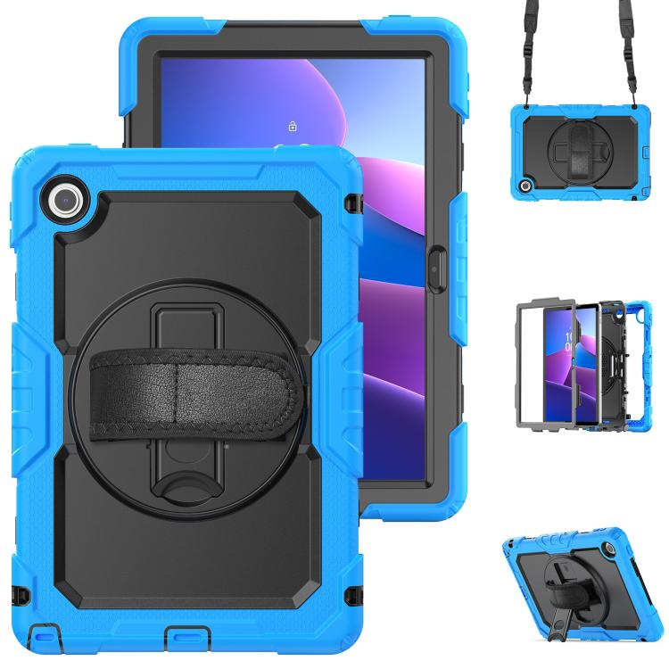 Silicone Hybrid PC Tablet Case with Shoulder Strap, For Lenovo Tab K9 / Tab One, For Lenovo Tab 10.1 / ZhaoYang K10c, For Lenovo Tab M8 4th Gen, For Lenovo Tab M9