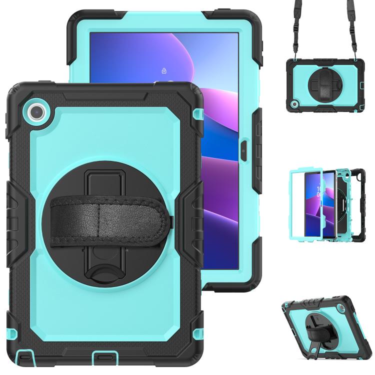 Silicone Hybrid PC Tablet Case with Shoulder Strap, For Lenovo Tab K9 / Tab One, For Lenovo Tab 10.1 / ZhaoYang K10c, For Lenovo Tab M8 4th Gen, For Lenovo Tab M9