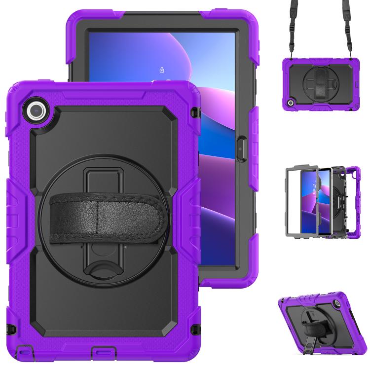 Silicone Hybrid PC Tablet Case with Shoulder Strap, For Lenovo Tab K9 / Tab One, For Lenovo Tab 10.1 / ZhaoYang K10c, For Lenovo Tab M8 4th Gen, For Lenovo Tab M9