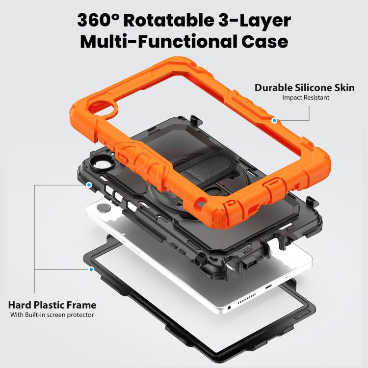 Silicone Hybrid PC Tablet Case with Shoulder Strap, For Lenovo Tab K9 / Tab One, For Lenovo Tab 10.1 / ZhaoYang K10c, For Lenovo Tab M8 4th Gen, For Lenovo Tab M9