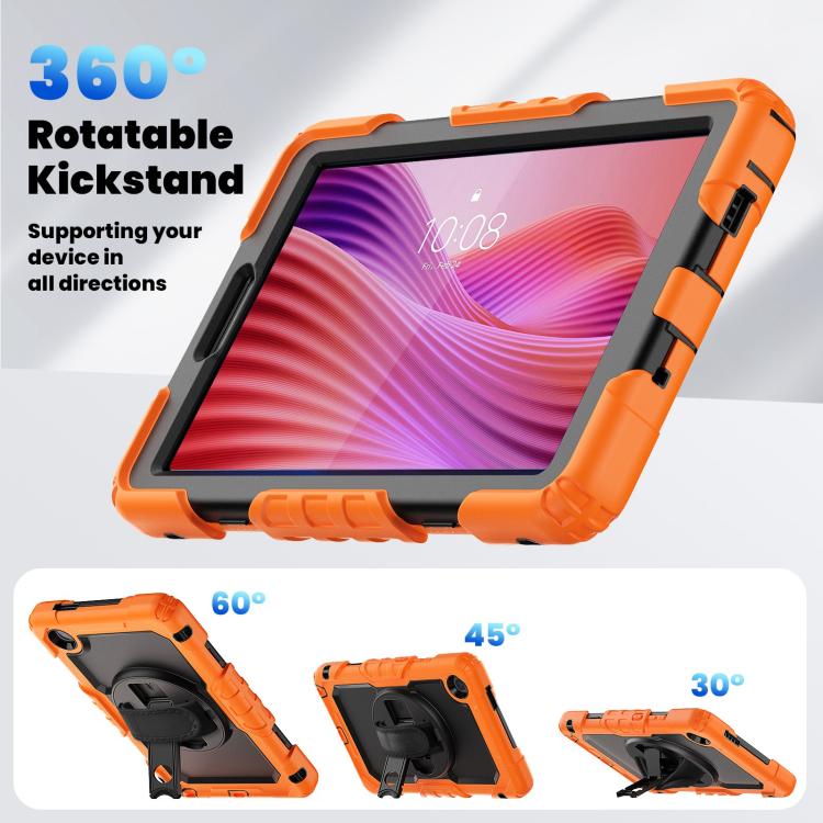 Silicone Hybrid PC Tablet Case with Shoulder Strap, For Lenovo Tab K9 / Tab One, For Lenovo Tab 10.1 / ZhaoYang K10c, For Lenovo Tab M8 4th Gen, For Lenovo Tab M9