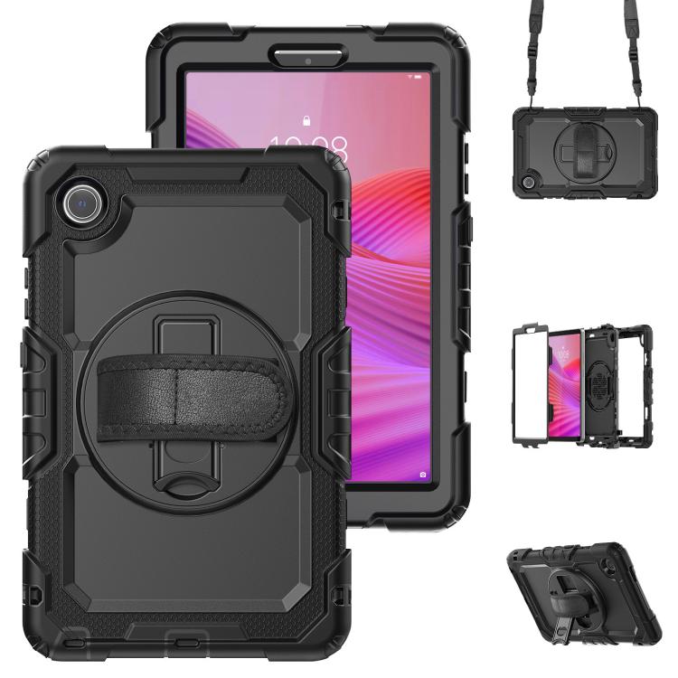 Silicone Hybrid PC Tablet Case with Shoulder Strap, For Lenovo Tab K9 / Tab One, For Lenovo Tab 10.1 / ZhaoYang K10c, For Lenovo Tab M8 4th Gen, For Lenovo Tab M9