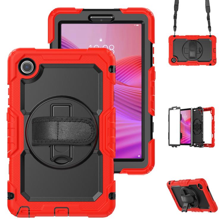 Silicone Hybrid PC Tablet Case with Shoulder Strap, For Lenovo Tab K9 / Tab One, For Lenovo Tab 10.1 / ZhaoYang K10c, For Lenovo Tab M8 4th Gen, For Lenovo Tab M9