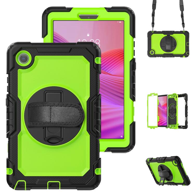 Silicone Hybrid PC Tablet Case with Shoulder Strap, For Lenovo Tab K9 / Tab One, For Lenovo Tab 10.1 / ZhaoYang K10c, For Lenovo Tab M8 4th Gen, For Lenovo Tab M9