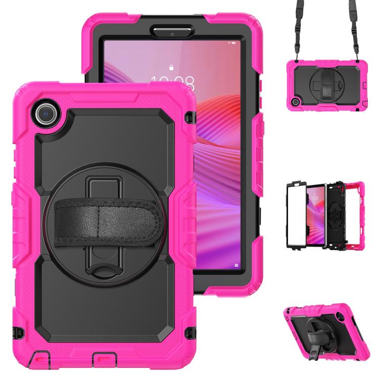 Silicone Hybrid PC Tablet Case with Shoulder Strap, For Lenovo Tab K9 / Tab One, For Lenovo Tab 10.1 / ZhaoYang K10c, For Lenovo Tab M8 4th Gen, For Lenovo Tab M9