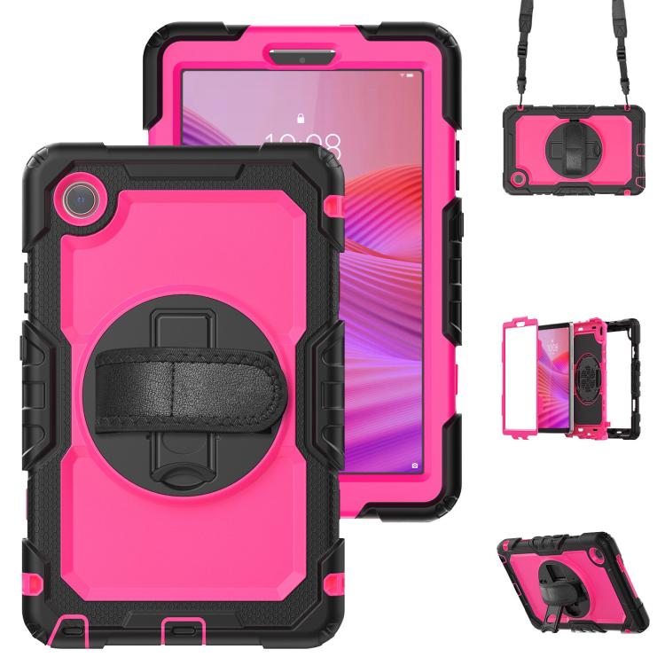 Silicone Hybrid PC Tablet Case with Shoulder Strap, For Lenovo Tab K9 / Tab One, For Lenovo Tab 10.1 / ZhaoYang K10c, For Lenovo Tab M8 4th Gen, For Lenovo Tab M9