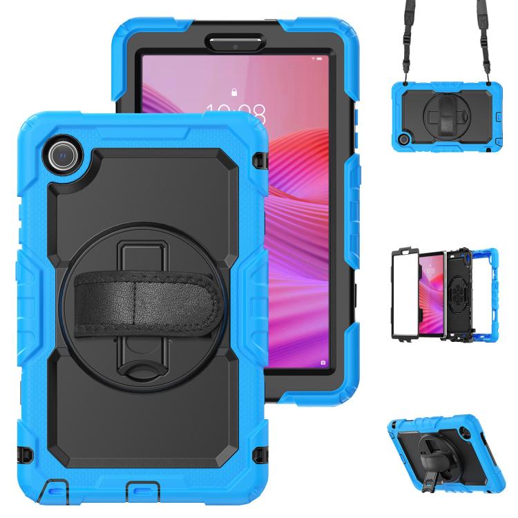 Silicone Hybrid PC Tablet Case with Shoulder Strap, For Lenovo Tab K9 / Tab One, For Lenovo Tab 10.1 / ZhaoYang K10c, For Lenovo Tab M8 4th Gen, For Lenovo Tab M9