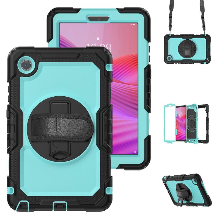 Silicone Hybrid PC Tablet Case with Shoulder Strap, For Lenovo Tab K9 / Tab One, For Lenovo Tab 10.1 / ZhaoYang K10c, For Lenovo Tab M8 4th Gen, For Lenovo Tab M9