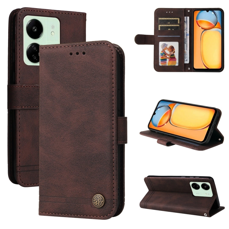 Skin Feel Life Tree Metal Button Leather Phone Case, For Xiaomi Redmi 13C 4G, For Xiaomi Redmi Note13 Pro+ 5G Global, For Xiaomi Redmi Note13 Pro 5G Global, For Xiaomi 13T / Redmi K60 Ultra, For Xiaomi Redmi K70 / K70 Pro, For Xiaomi Redmi Poco F5     ...