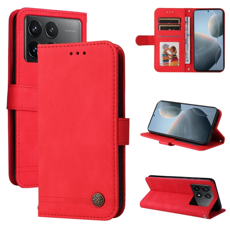 Skin Feel Life Tree Metal Button Leather Phone Case, For Xiaomi Redmi 13C 4G, For Xiaomi Redmi Note13 Pro+ 5G Global, For Xiaomi Redmi Note13 Pro 5G Global, For Xiaomi 13T / Redmi K60 Ultra, For Xiaomi Redmi K70 / K70 Pro, For Xiaomi Redmi Poco F5     ...