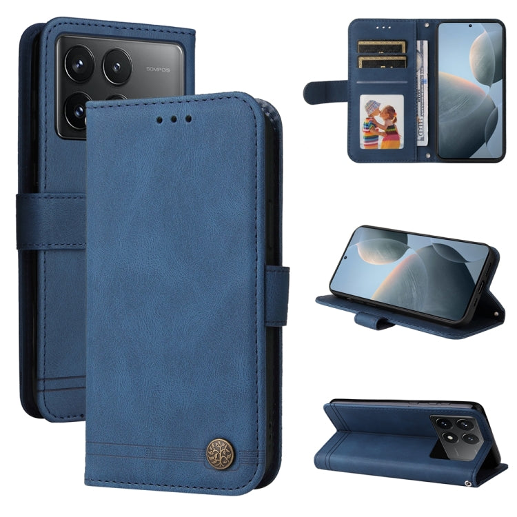 Skin Feel Life Tree Metal Button Leather Phone Case, For Xiaomi Redmi 13C 4G, For Xiaomi Redmi Note13 Pro+ 5G Global, For Xiaomi Redmi Note13 Pro 5G Global, For Xiaomi 13T / Redmi K60 Ultra, For Xiaomi Redmi K70 / K70 Pro, For Xiaomi Redmi Poco F5     ...