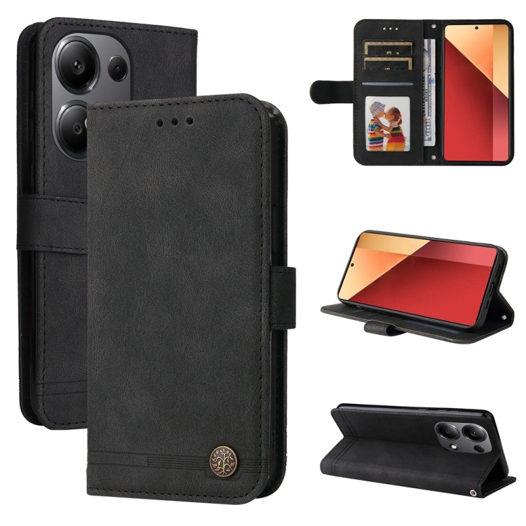 Skin Feel Life Tree Metal Button Leather Phone Case, For Xiaomi Poco F6, For Xiaomi Redmi A3, For Xiaomi Redmi Note13 Pro 4G Global/Poco M6 Pro 4G, For Xiaomi Redmi Note13 4G, For Xiaomi Redmi K70E, For Xiaomi 14 Ultra, For Xiaomi 14 Pro, For Xiaomi 14...