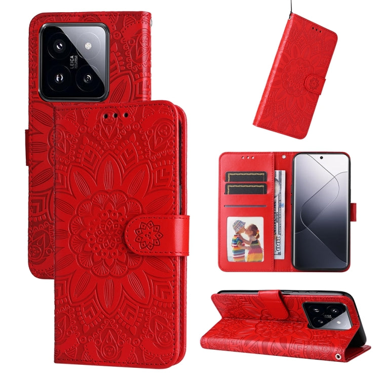 Embossed Sunflower Leather Phone Case, For Xiaomi Redmi A3, For Xiaomi Redmi Note13 Pro 4G Global/Poco M6 Pro 4G, For Xiaomi Redmi Note13 4G, For Xiaomi Redmi K70E, For Xiaomi 14 Ultra, For Xiaomi 14 Pro, For Xiaomi 14, For Xiaomi Redmi Note13 5G Globa...