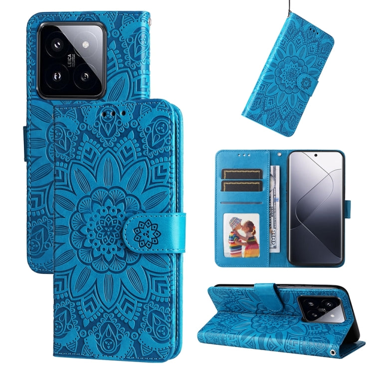 Embossed Sunflower Leather Phone Case, For Xiaomi Redmi A3, For Xiaomi Redmi Note13 Pro 4G Global/Poco M6 Pro 4G, For Xiaomi Redmi Note13 4G, For Xiaomi Redmi K70E, For Xiaomi 14 Ultra, For Xiaomi 14 Pro, For Xiaomi 14, For Xiaomi Redmi Note13 5G Globa...