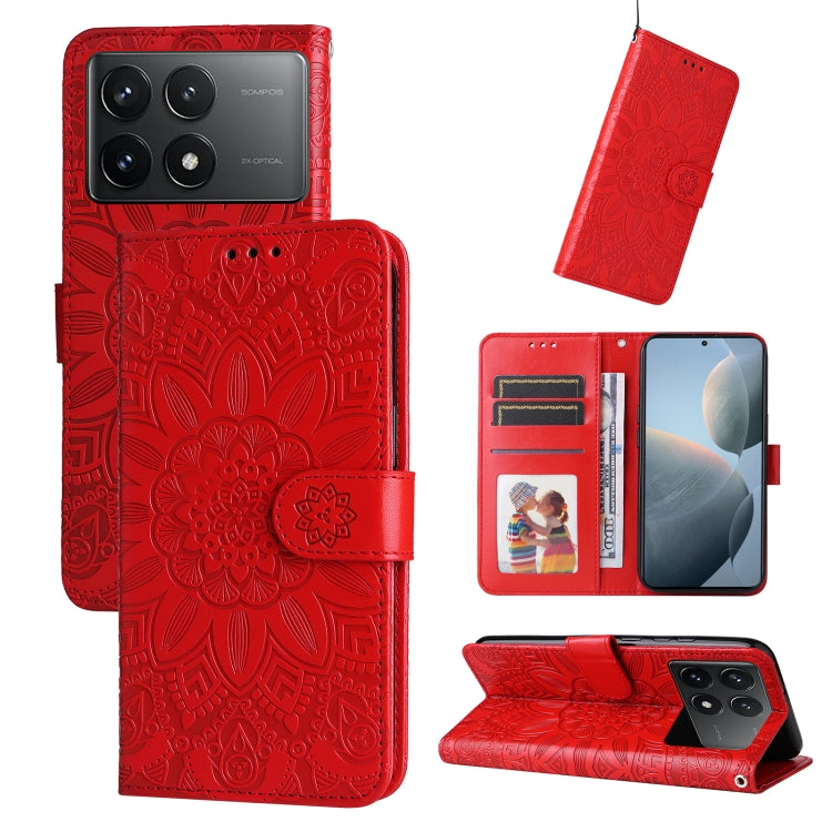 Embossed Sunflower Leather Phone Case, For Xiaomi Redmi Note13 Pro+ 5G Global, For Xiaomi Redmi Note13 Pro 5G Global, For Xiaomi 13T / Redmi K60 Ultra, For Xiaomi Redmi K70 / K70 Pro, For Xiaomi Redmi Poco F5, For Xiaomi Redmi K60 / K60 Pro            ...