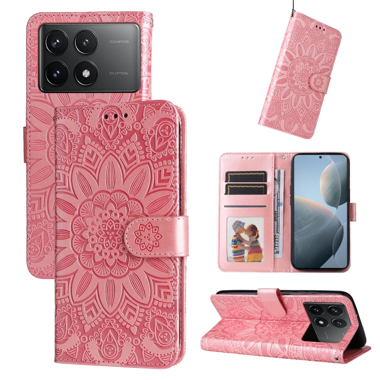 Embossed Sunflower Leather Phone Case, For Xiaomi Redmi Note13 Pro+ 5G Global, For Xiaomi Redmi Note13 Pro 5G Global, For Xiaomi 13T / Redmi K60 Ultra, For Xiaomi Redmi K70 / K70 Pro, For Xiaomi Redmi Poco F5, For Xiaomi Redmi K60 / K60 Pro            ...