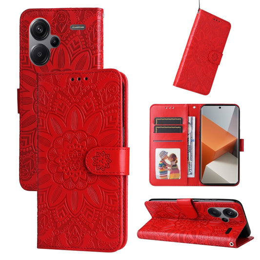 Embossed Sunflower Leather Phone Case, For Xiaomi Redmi Note13 Pro+ 5G Global, For Xiaomi Redmi Note13 Pro 5G Global, For Xiaomi 13T / Redmi K60 Ultra, For Xiaomi Redmi K70 / K70 Pro, For Xiaomi Redmi Poco F5, For Xiaomi Redmi K60 / K60 Pro