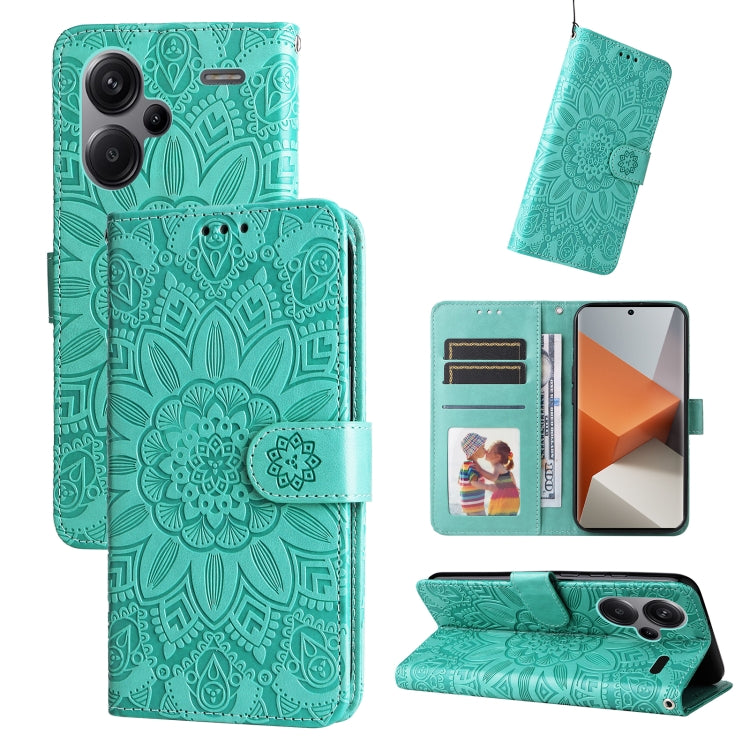 Embossed Sunflower Leather Phone Case, For Xiaomi Redmi Note13 Pro+ 5G Global, For Xiaomi Redmi Note13 Pro 5G Global, For Xiaomi 13T / Redmi K60 Ultra, For Xiaomi Redmi K70 / K70 Pro, For Xiaomi Redmi Poco F5, For Xiaomi Redmi K60 / K60 Pro            ...