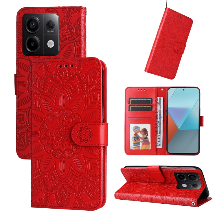 Embossed Sunflower Leather Phone Case, For Xiaomi Redmi Note13 Pro+ 5G Global, For Xiaomi Redmi Note13 Pro 5G Global, For Xiaomi 13T / Redmi K60 Ultra, For Xiaomi Redmi K70 / K70 Pro, For Xiaomi Redmi Poco F5, For Xiaomi Redmi K60 / K60 Pro            ...