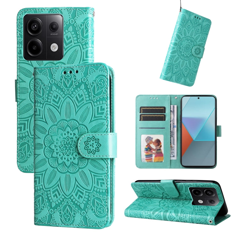 Embossed Sunflower Leather Phone Case, For Xiaomi Redmi Note13 Pro+ 5G Global, For Xiaomi Redmi Note13 Pro 5G Global, For Xiaomi 13T / Redmi K60 Ultra, For Xiaomi Redmi K70 / K70 Pro, For Xiaomi Redmi Poco F5, For Xiaomi Redmi K60 / K60 Pro            ...