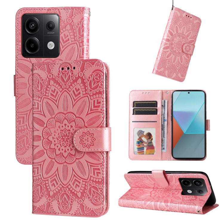 Embossed Sunflower Leather Phone Case, For Xiaomi Redmi Note13 Pro+ 5G Global, For Xiaomi Redmi Note13 Pro 5G Global, For Xiaomi 13T / Redmi K60 Ultra, For Xiaomi Redmi K70 / K70 Pro, For Xiaomi Redmi Poco F5, For Xiaomi Redmi K60 / K60 Pro            ...