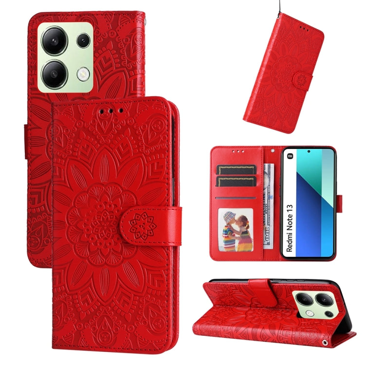 Embossed Sunflower Leather Phone Case, For Xiaomi Redmi A3, For Xiaomi Redmi Note13 Pro 4G Global/Poco M6 Pro 4G, For Xiaomi Redmi Note13 4G, For Xiaomi Redmi K70E, For Xiaomi 14 Ultra, For Xiaomi 14 Pro, For Xiaomi 14, For Xiaomi Redmi Note13 5G Globa...