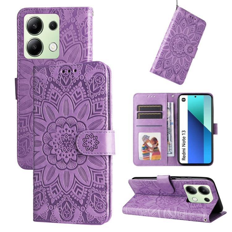 Embossed Sunflower Leather Phone Case, For Xiaomi Redmi A3, For Xiaomi Redmi Note13 Pro 4G Global/Poco M6 Pro 4G, For Xiaomi Redmi Note13 4G, For Xiaomi Redmi K70E, For Xiaomi 14 Ultra, For Xiaomi 14 Pro, For Xiaomi 14, For Xiaomi Redmi Note13 5G Globa...