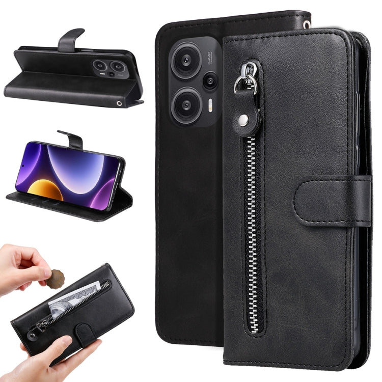 Calf Texture Zipper Leather Phone Case, For Xiaomi Redmi Poco F5, For Xiaomi 13T / Redmi K60 Ultra, For Xiaomi Redmi K60 / K60 Pro, For Xiaomi Redmi Note 12S 4G