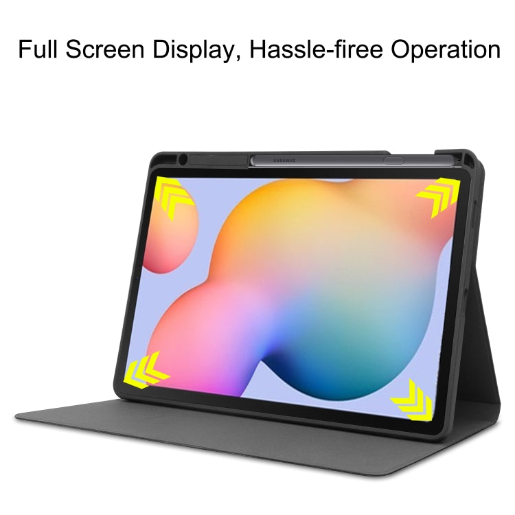 For Samsung Galaxy Tab S6 Lite P610 / P615 Cowhide Texture TPU Tablet Horizontal Flip Leather Case with Holder & Sleep / Wake-Up Function & Pen Slot, For Samsung Galaxy Tab S6 Lite P610 / P615