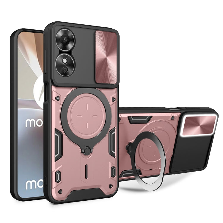 CD Texture Sliding Camshield Magnetic Holder Phone Case, For OPPO Find X8 Pro, For OPPO Reno8 T 5G, For OPPO A17 4G, For OPPO Reno8 Pro 5G, For OPPO Reno8 5G, For OPPO Reno7 4G / F21 Pro 4G, For OPPO Reno7 5G, For OPPO Reno 6 4G
