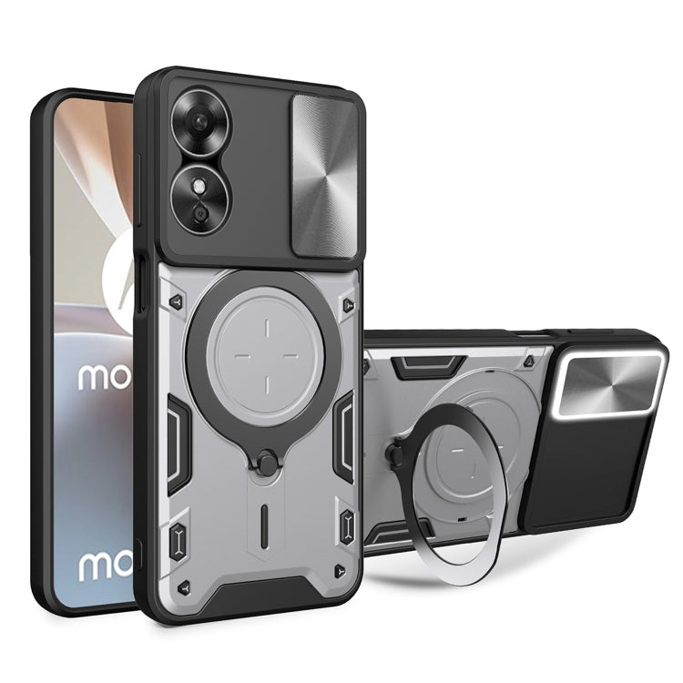 CD Texture Sliding Camshield Magnetic Holder Phone Case, For OPPO Find X8 Pro, For OPPO Reno8 T 5G, For OPPO A17 4G, For OPPO Reno8 Pro 5G, For OPPO Reno8 5G, For OPPO Reno7 4G / F21 Pro 4G, For OPPO Reno7 5G, For OPPO Reno 6 4G