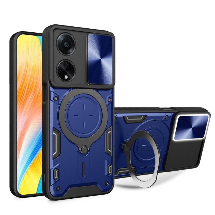 CD Texture Sliding Camshield Magnetic Holder Phone Case, For OPPO Reno11 F 5G Global, For OPPO Reno11 5G Global, For OPPO Reno11 Pro 5G Global, For OPPO A38 4G Global, For OPPO A58 4G Global, For OPPO Reno10 5G Global, For OPPO A78 4G                  ...