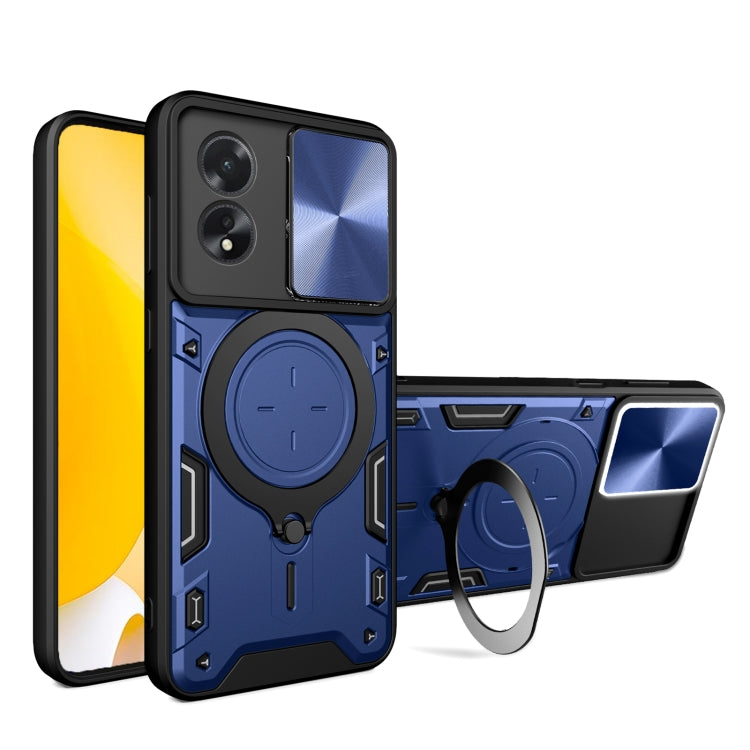 CD Texture Sliding Camshield Magnetic Holder Phone Case, For OPPO Reno11 F 5G Global, For OPPO Reno11 5G Global, For OPPO Reno11 Pro 5G Global, For OPPO A38 4G Global, For OPPO A58 4G Global, For OPPO Reno10 5G Global, For OPPO A78 4G                  ...