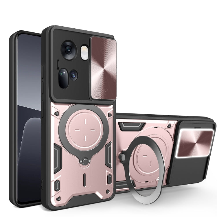CD Texture Sliding Camshield Magnetic Holder Phone Case, For OPPO Reno12 5G Global, For OPPO Reno11 F 5G Global, For OPPO Reno11 5G Global, For OPPO Reno11 Pro 5G Global, For OPPO A38 4G Global, For OPPO A58 4G Global, For OPPO Reno10 5G Global        ...