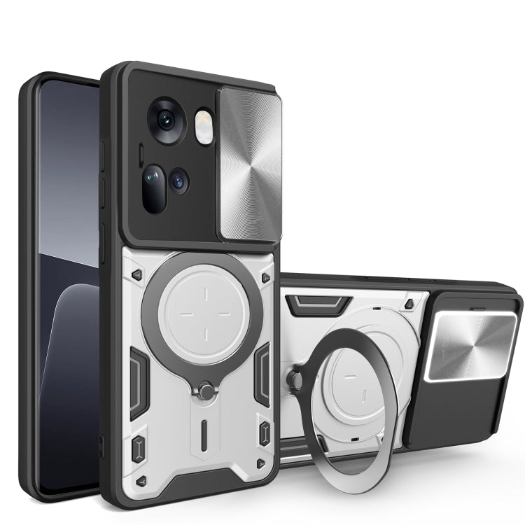 CD Texture Sliding Camshield Magnetic Holder Phone Case, For OPPO Reno12 5G Global, For OPPO Reno11 F 5G Global, For OPPO Reno11 5G Global, For OPPO Reno11 Pro 5G Global, For OPPO A38 4G Global, For OPPO A58 4G Global, For OPPO Reno10 5G Global        ...