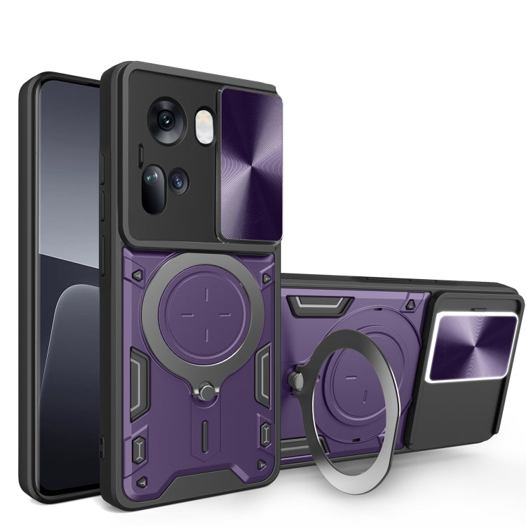 CD Texture Sliding Camshield Magnetic Holder Phone Case, For OPPO Reno12 5G Global, For OPPO Reno11 F 5G Global, For OPPO Reno11 5G Global, For OPPO Reno11 Pro 5G Global, For OPPO A38 4G Global, For OPPO A58 4G Global, For OPPO Reno10 5G Global        ...
