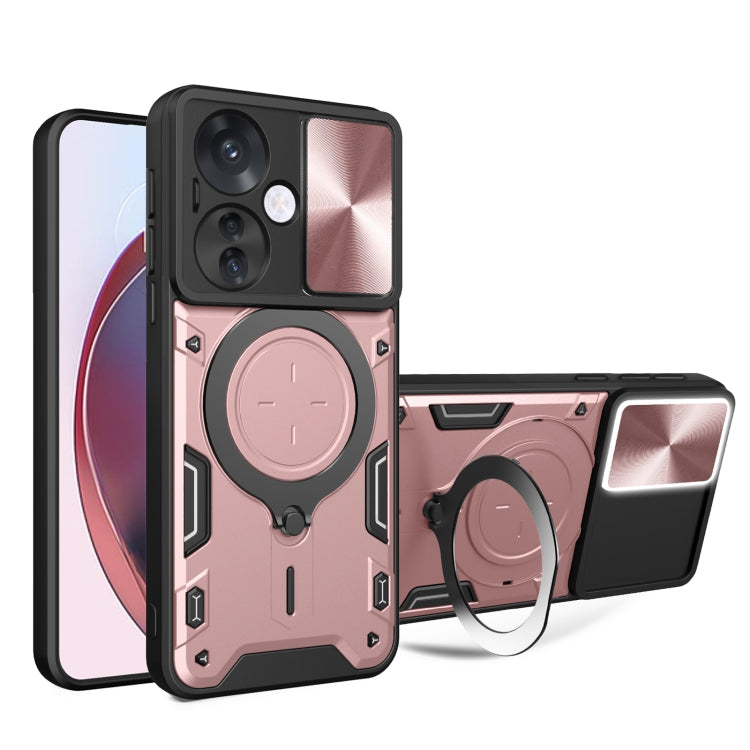 CD Texture Sliding Camshield Magnetic Holder Phone Case, For OPPO Reno12 5G Global, For OPPO Reno11 F 5G Global, For OPPO Reno11 5G Global, For OPPO Reno11 Pro 5G Global, For OPPO A38 4G Global, For OPPO A58 4G Global, For OPPO Reno10 5G Global        ...