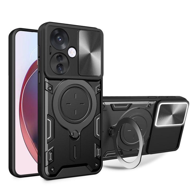 CD Texture Sliding Camshield Magnetic Holder Phone Case, For OPPO Reno12 5G Global, For OPPO Reno11 F 5G Global, For OPPO Reno11 5G Global, For OPPO Reno11 Pro 5G Global, For OPPO A38 4G Global, For OPPO A58 4G Global, For OPPO Reno10 5G Global        ...
