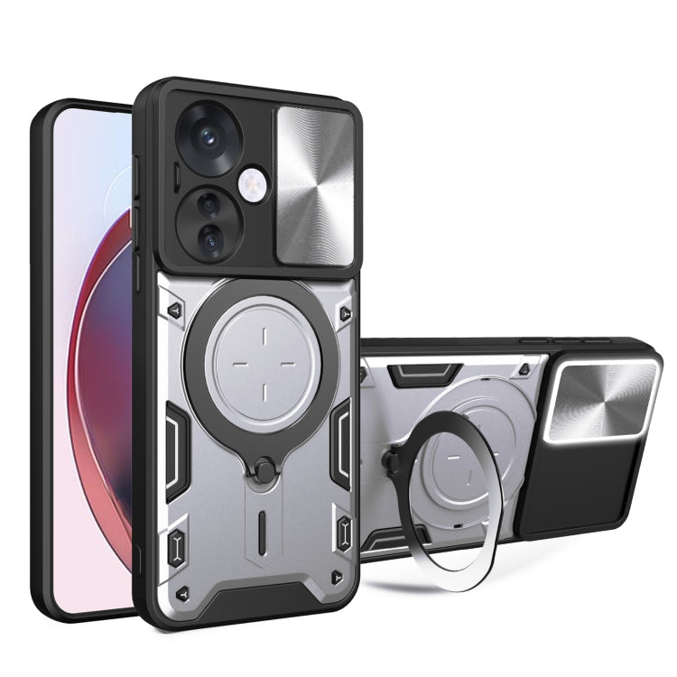 CD Texture Sliding Camshield Magnetic Holder Phone Case, For OPPO Reno12 5G Global, For OPPO Reno11 F 5G Global, For OPPO Reno11 5G Global, For OPPO Reno11 Pro 5G Global, For OPPO A38 4G Global, For OPPO A58 4G Global, For OPPO Reno10 5G Global        ...