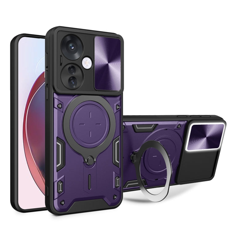 CD Texture Sliding Camshield Magnetic Holder Phone Case, For OPPO Reno12 5G Global, For OPPO Reno11 F 5G Global, For OPPO Reno11 5G Global, For OPPO Reno11 Pro 5G Global, For OPPO A38 4G Global, For OPPO A58 4G Global, For OPPO Reno10 5G Global        ...