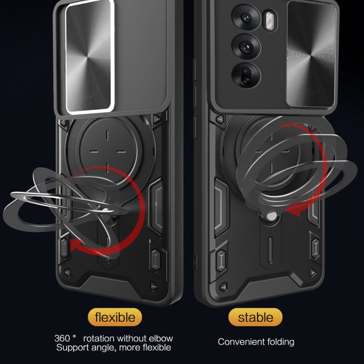 CD Texture Sliding Camshield Magnetic Holder Phone Case, For OPPO Reno12 5G Global, For OPPO Reno11 F 5G Global, For OPPO Reno11 5G Global, For OPPO Reno11 Pro 5G Global, For OPPO A38 4G Global, For OPPO A58 4G Global, For OPPO Reno10 5G Global        ...