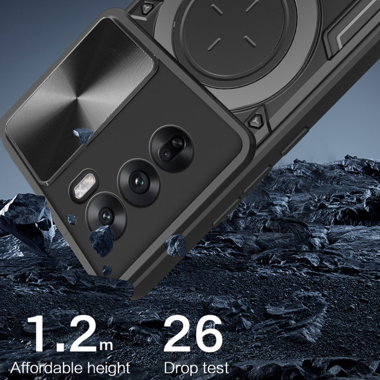 CD Texture Sliding Camshield Magnetic Holder Phone Case, For OPPO Reno12 5G Global, For OPPO Reno11 F 5G Global, For OPPO Reno11 5G Global, For OPPO Reno11 Pro 5G Global, For OPPO A38 4G Global, For OPPO A58 4G Global, For OPPO Reno10 5G Global        ...