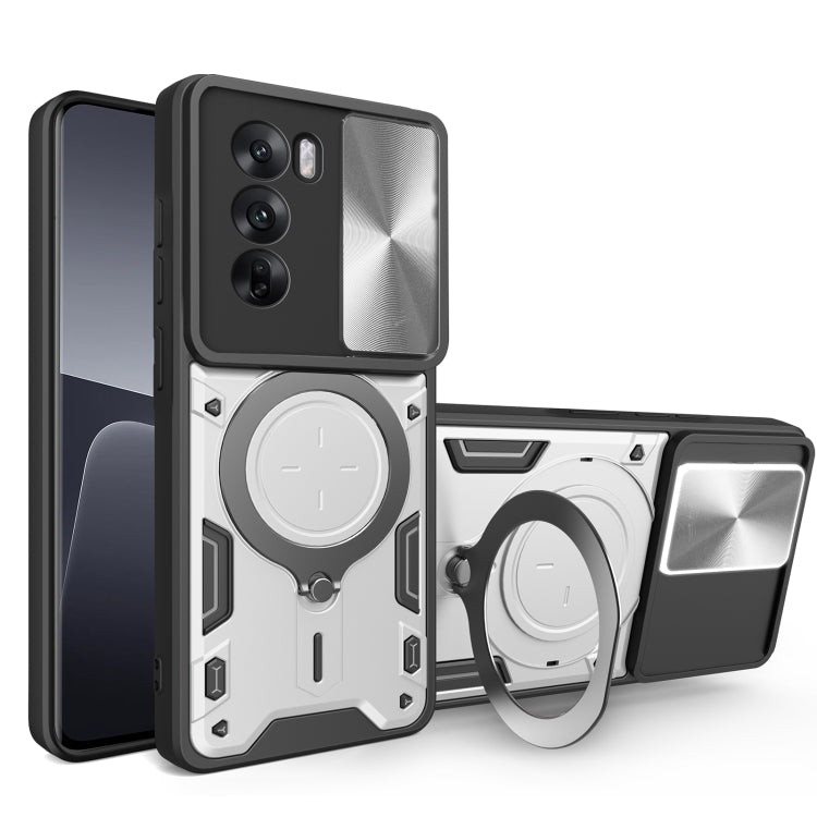 CD Texture Sliding Camshield Magnetic Holder Phone Case, For OPPO F29 5G Global, For OPPO A5 Pro 5G Global, For OPPO Find X8, For OPPO A3x 5G India / A3x 4G, For OPPO Reno12 F 5G Global, For OPPO A3 Pro 5G India, For OPPO Reno12 Pro 5G Global          ...