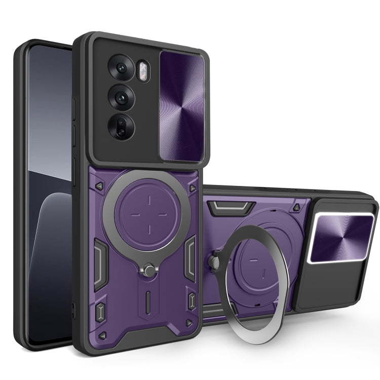 CD Texture Sliding Camshield Magnetic Holder Phone Case, For OPPO Reno12 5G Global, For OPPO Reno11 F 5G Global, For OPPO Reno11 5G Global, For OPPO Reno11 Pro 5G Global, For OPPO A38 4G Global, For OPPO A58 4G Global, For OPPO Reno10 5G Global        ...