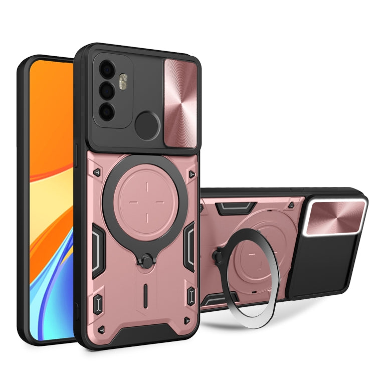 CD Texture Sliding Camshield Magnetic Holder Phone Case, For OPPO A15 / A15s / A35 2021, For OPPO A53 4G, For OPPO A9 2020 / A5 2020 / A11x, For OPPO A79 5G Global