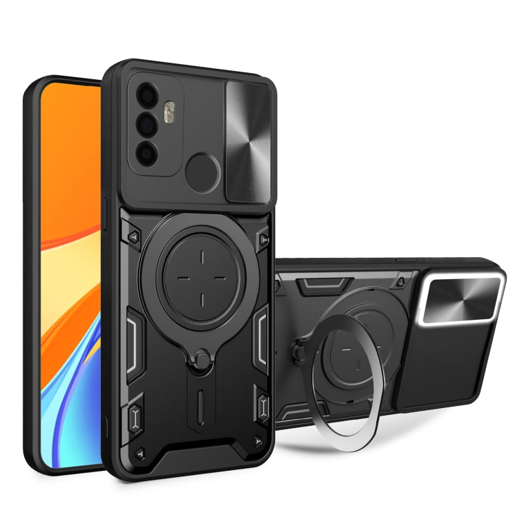 CD Texture Sliding Camshield Magnetic Holder Phone Case, For OPPO A15 / A15s / A35 2021, For OPPO A53 4G, For OPPO A9 2020 / A5 2020 / A11x, For OPPO A79 5G Global
