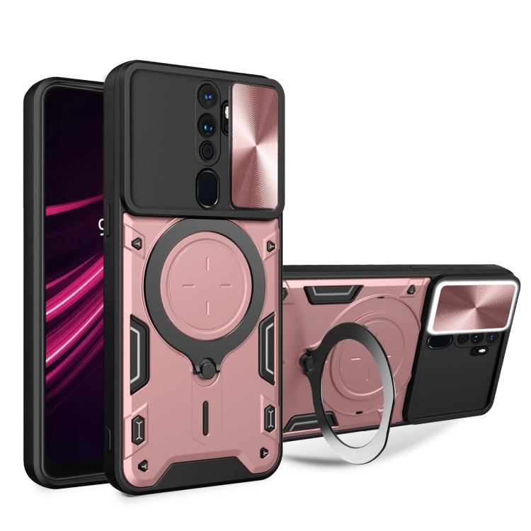 CD Texture Sliding Camshield Magnetic Holder Phone Case, For OPPO A15 / A15s / A35 2021, For OPPO A53 4G, For OPPO A9 2020 / A5 2020 / A11x, For OPPO A79 5G Global