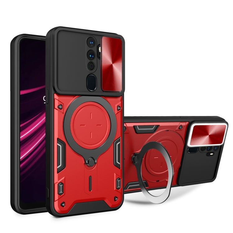 CD Texture Sliding Camshield Magnetic Holder Phone Case, For OPPO A15 / A15s / A35 2021, For OPPO A53 4G, For OPPO A9 2020 / A5 2020 / A11x, For OPPO A79 5G Global
