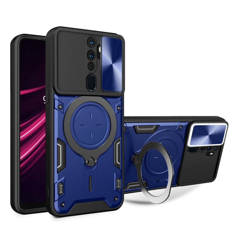 CD Texture Sliding Camshield Magnetic Holder Phone Case, For OPPO A15 / A15s / A35 2021, For OPPO A53 4G, For OPPO A9 2020 / A5 2020 / A11x, For OPPO A79 5G Global
